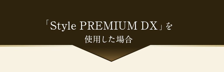 「Style PREMIUM DX」を使用した場合