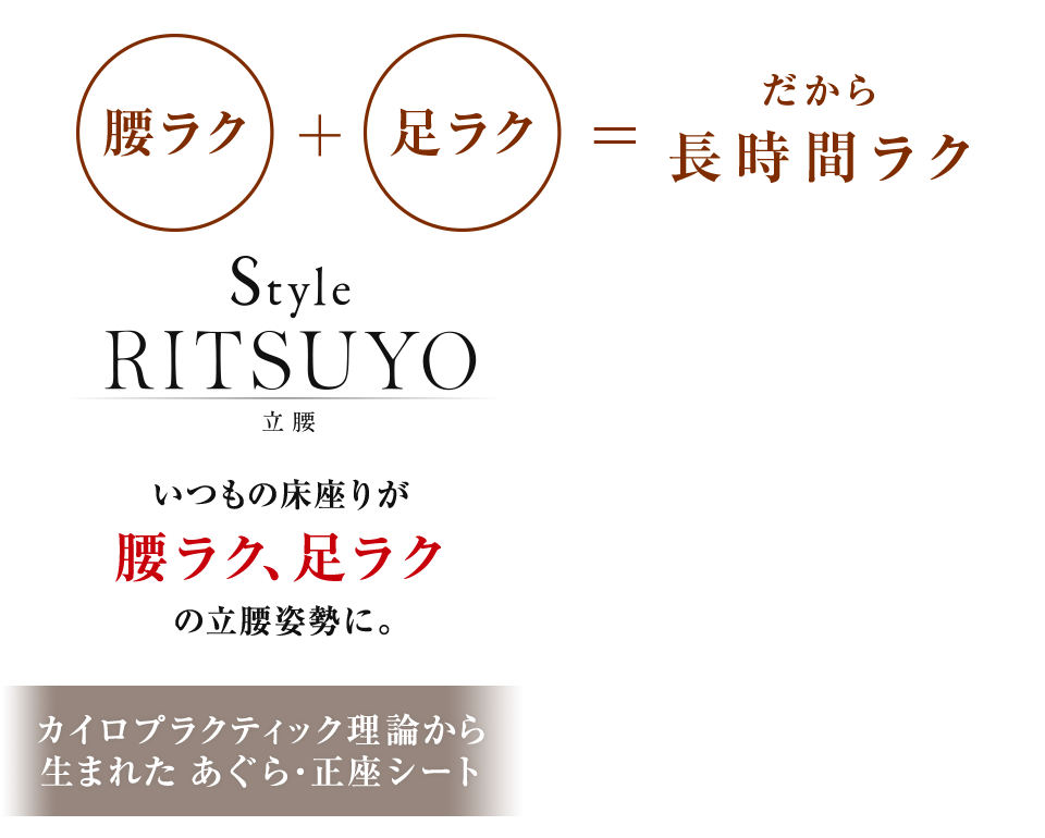 姿勢 正座 スタイル リツヨウ Style Ritsuyo Style 公式通販 Mtg Onlineshop