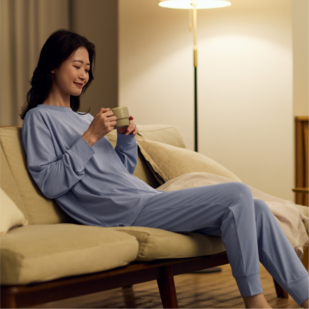 スリーププルオーバー長袖&ジョガーパンツセット