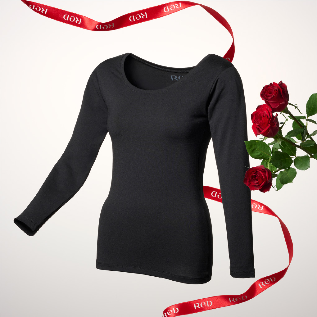 Uネック・Vネックインナー長袖 選べるカラー・サイズ　3枚セット