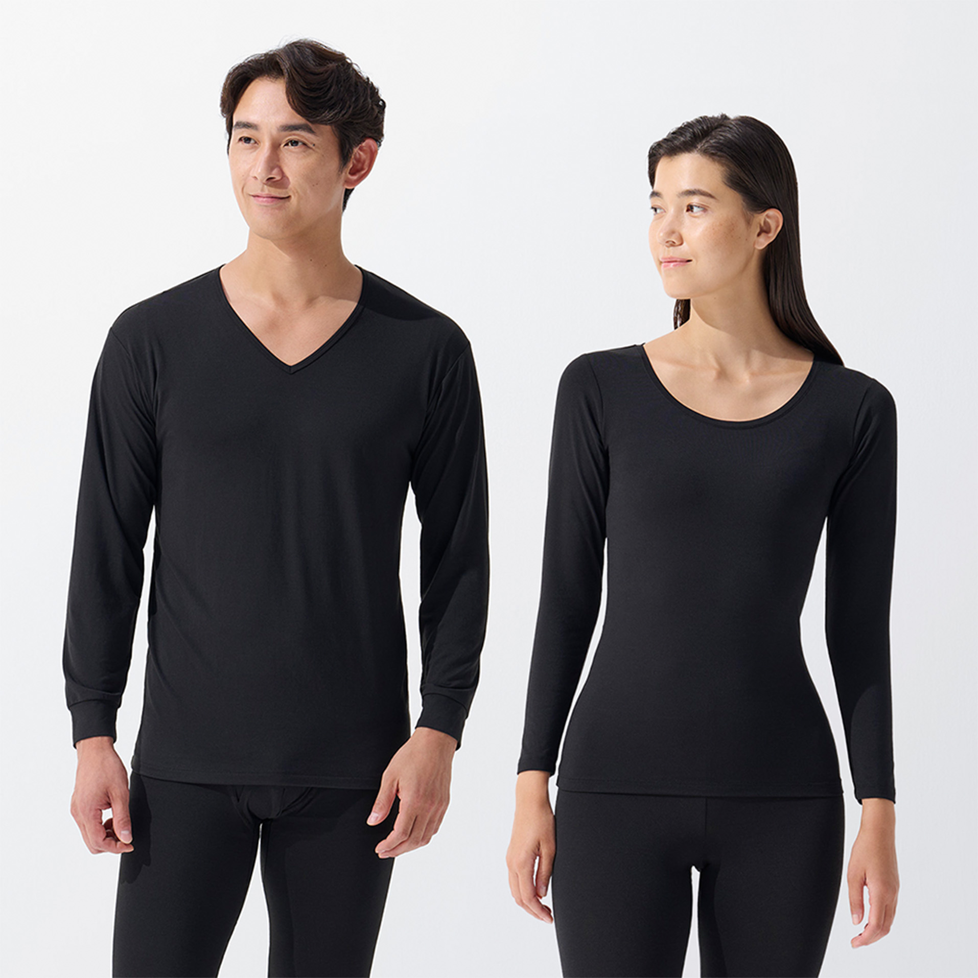 【女性用】Uネック・【男性用】Vネックインナー長袖