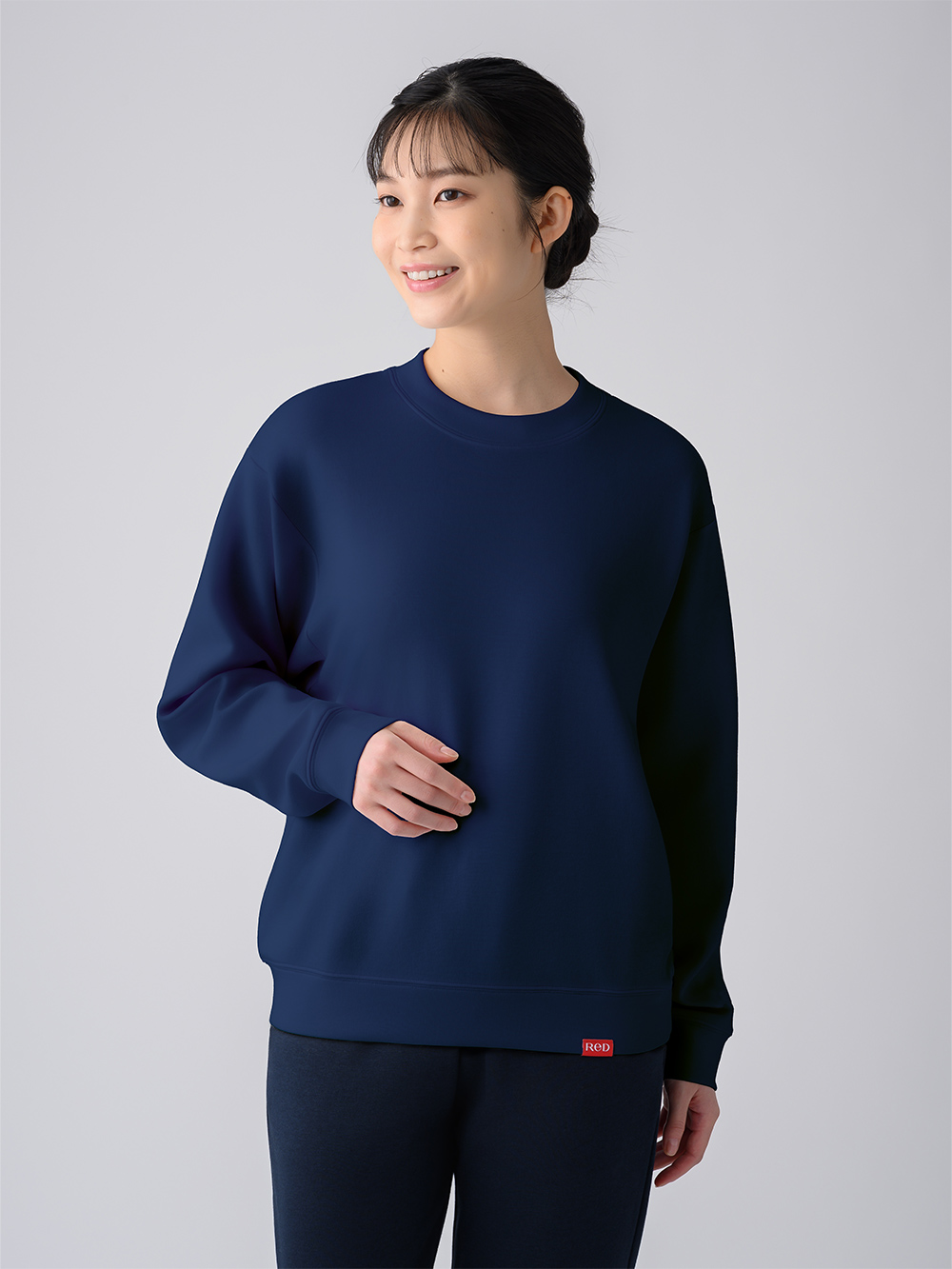 ReD バイタルテック ダンボールニット クルーネック長袖 ネイビー L ネイビー L