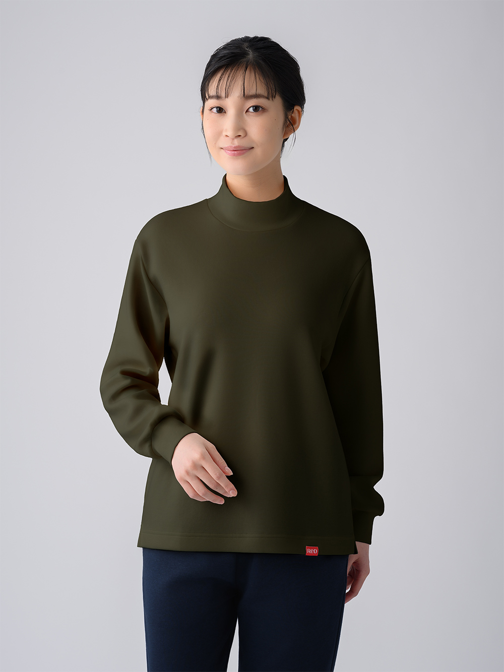 ReD バイタルテック ダンボールニット モックネック長袖 カーキ L カーキ L