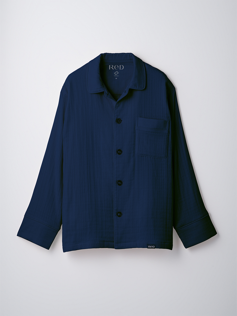 ReD バイタルテック スリープ オーガニックコットンパジャマ長袖ロングパンツセット ネイビー L ネイビー L