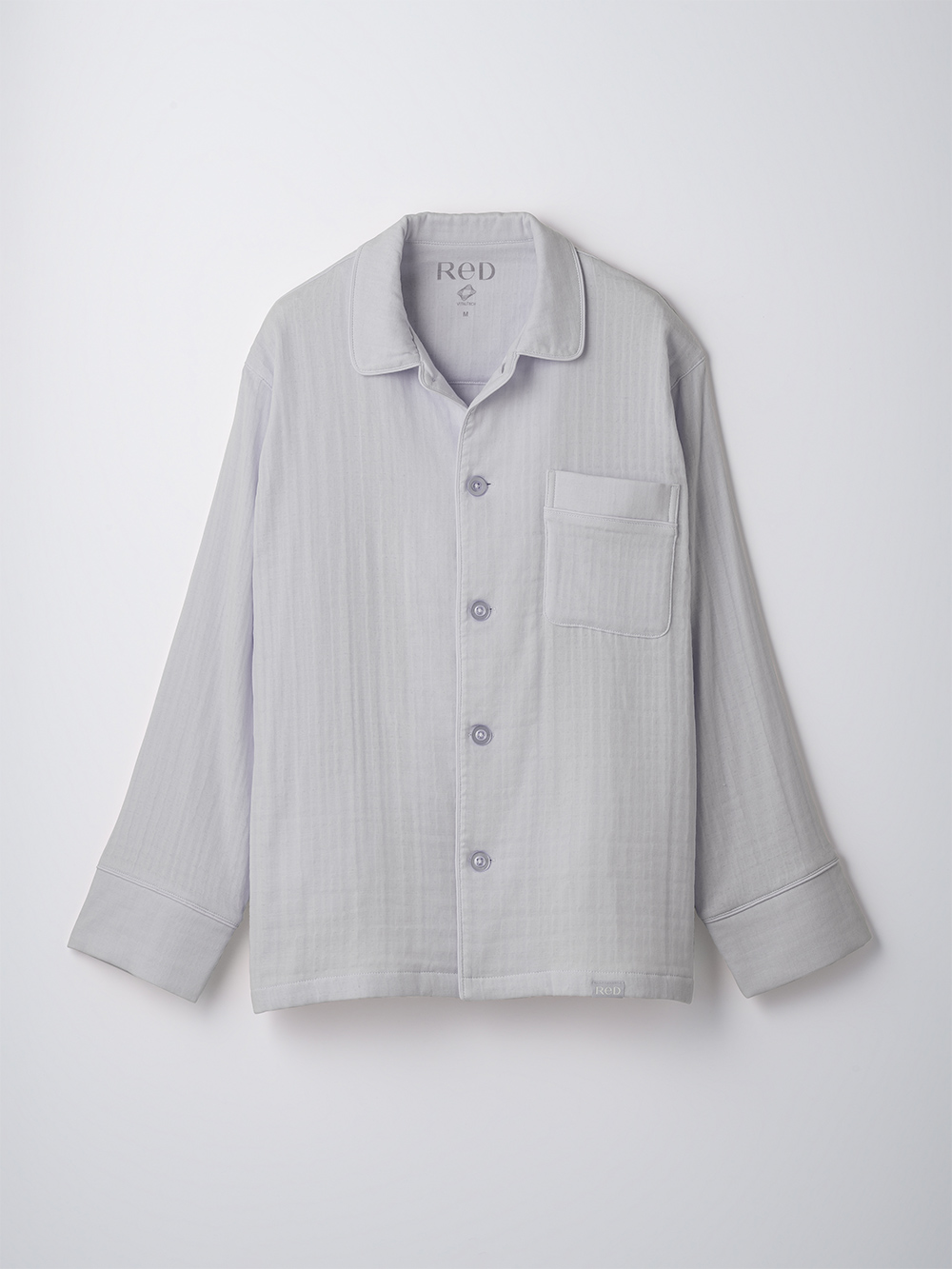 ReD バイタルテック スリープ オーガニックコットンパジャマ長袖ロングパンツセット ライトグレー L ライトグレー L