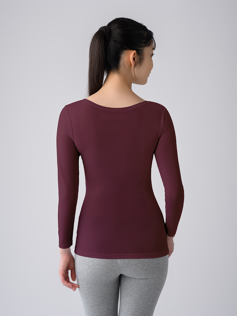 ReD バイタルテック Uネックインナー長袖 M ワインレッド ワインレッド M