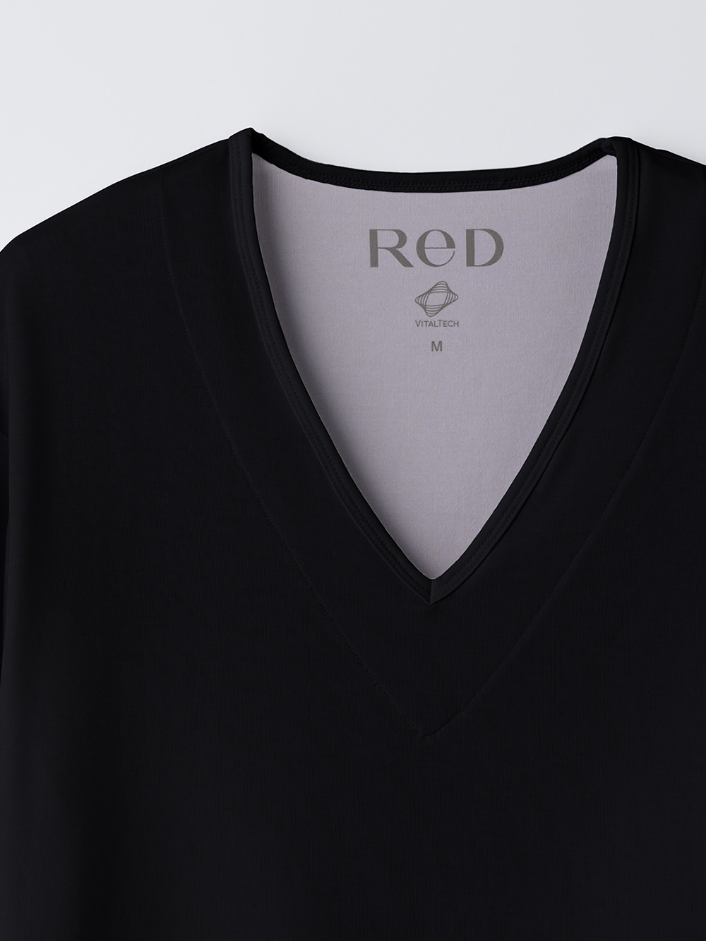 ReD バイタルテック Vネックインナー長袖 肩コリ改善 ブラック L ブラック L