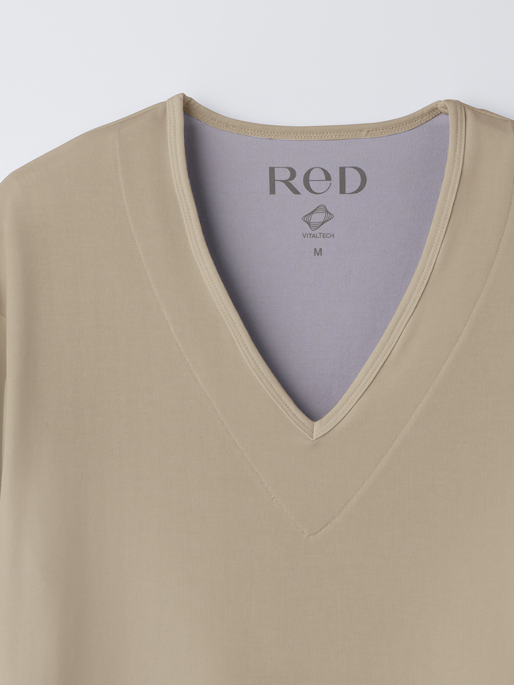 ReD バイタルテック Vネックインナー長袖 肩コリ改善 ベージュ L ベージュ L