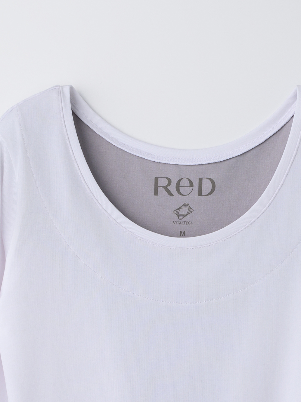 ReD バイタルテック Uネックインナー長袖 肩コリ改善 ホワイト L ホワイト L