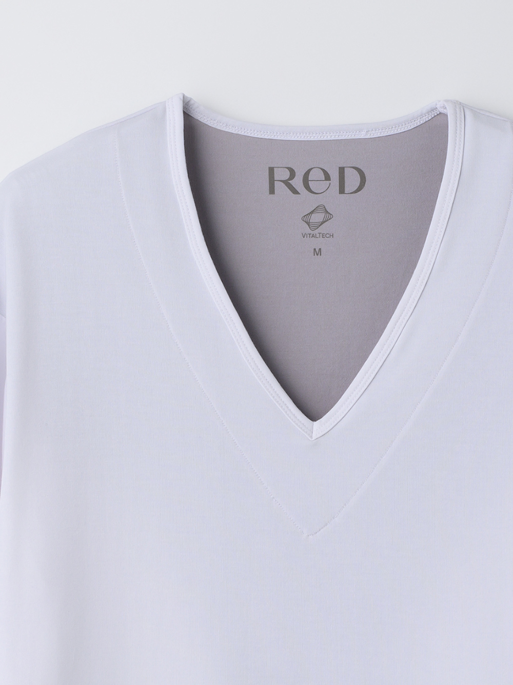 ReD バイタルテック Vネックインナー長袖 肩コリ改善 ホワイト S ホワイト S