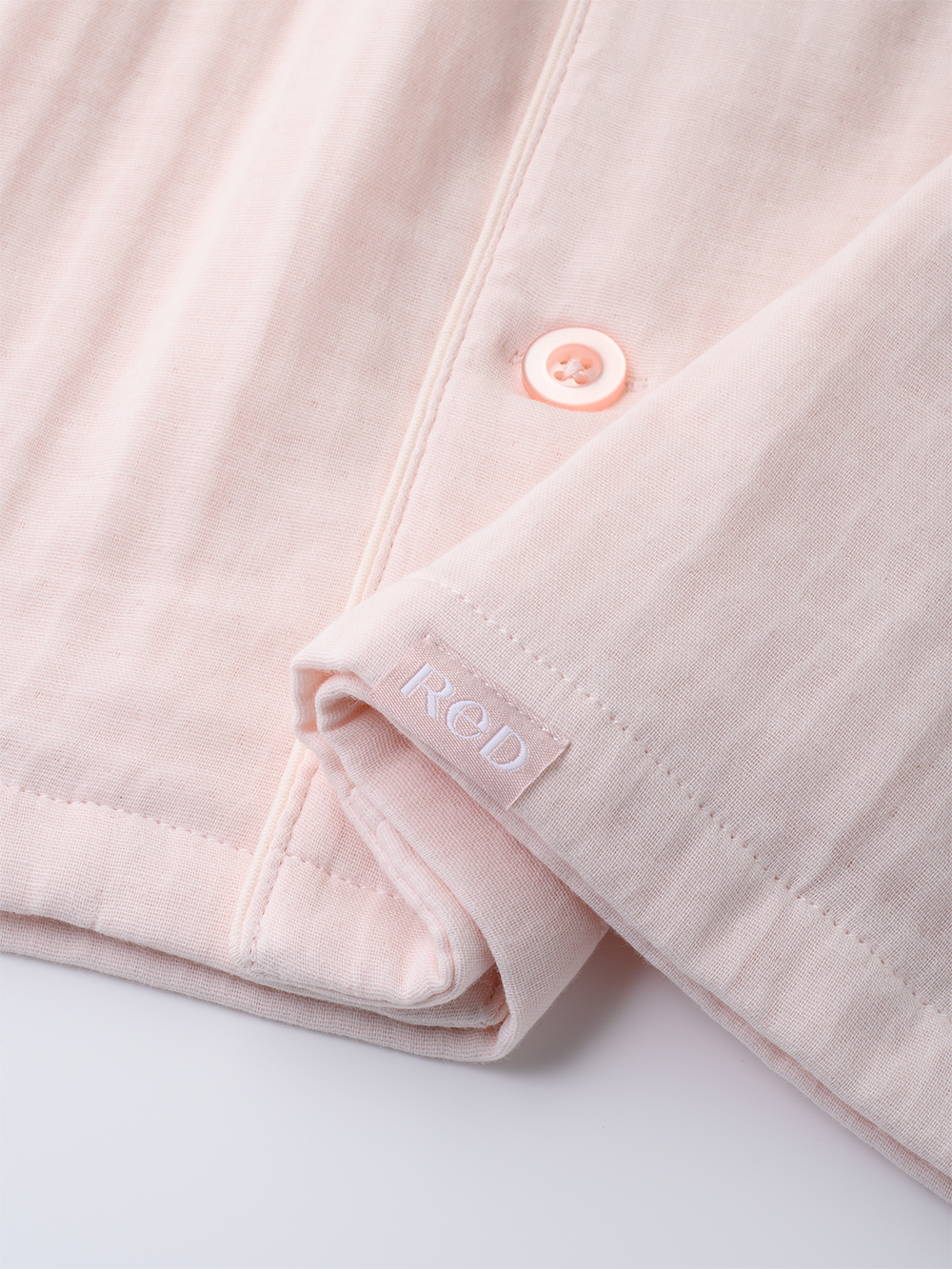 ReD バイタルテック スリープ オーガニックコットンパジャマ長袖ロングパンツセット ライトピンク L ライトピンク L