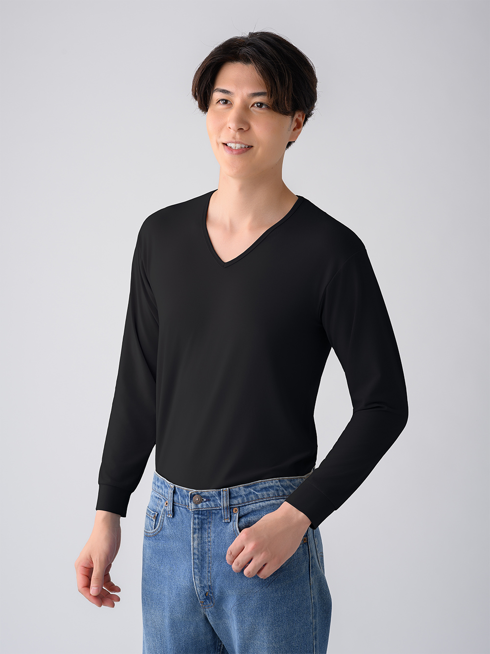 ReD バイタルテック Vネックインナー長袖 ブラック L ブラック L