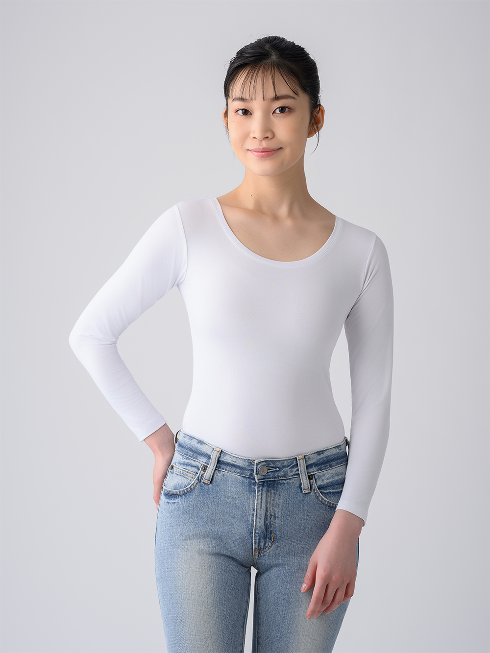 ReD バイタルテック Uネックインナー長袖 ホワイト L ホワイト L