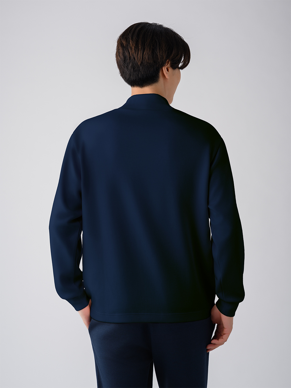 ReD バイタルテック ダンボールニット モックネック長袖 ネイビー L ネイビー L