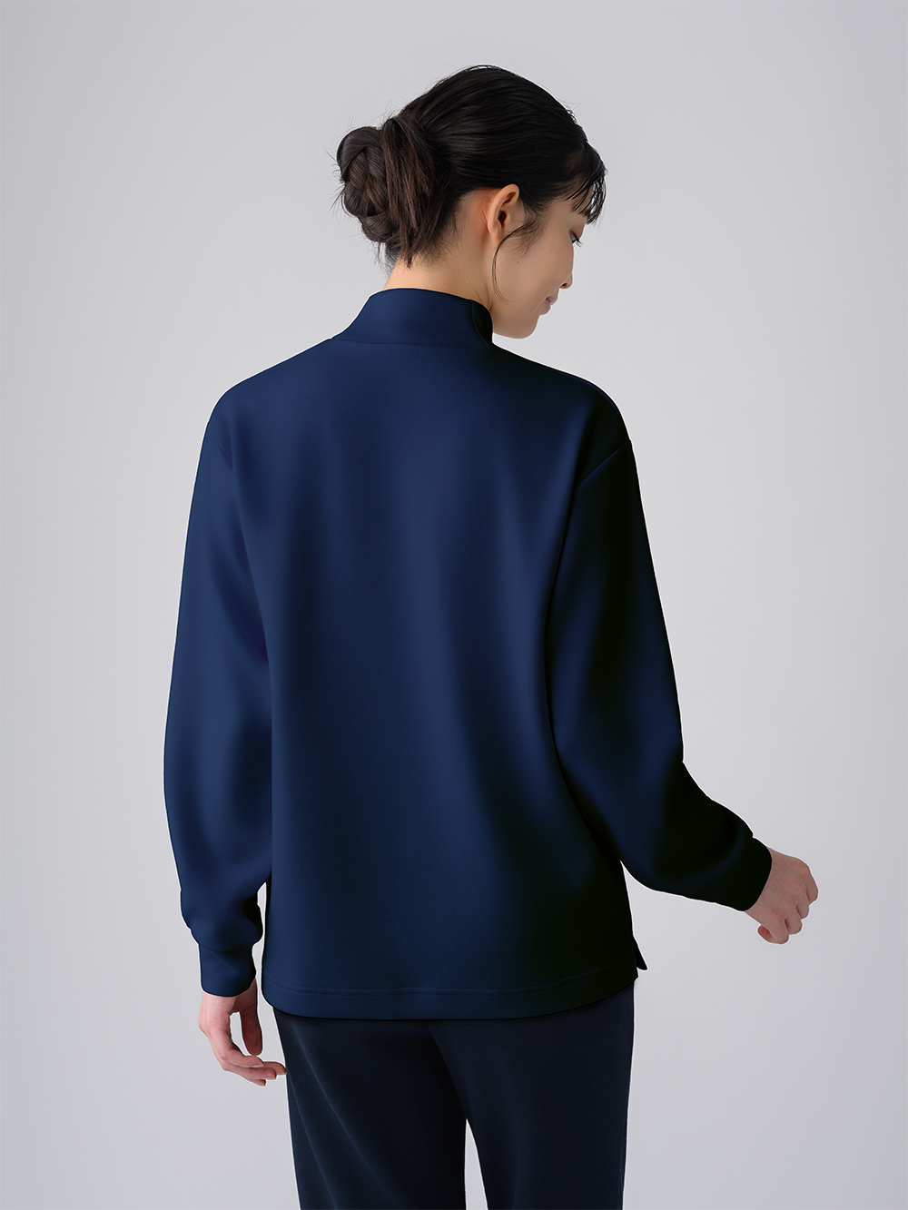 ReD バイタルテック ダンボールニット モックネック長袖 ネイビー L ネイビー L