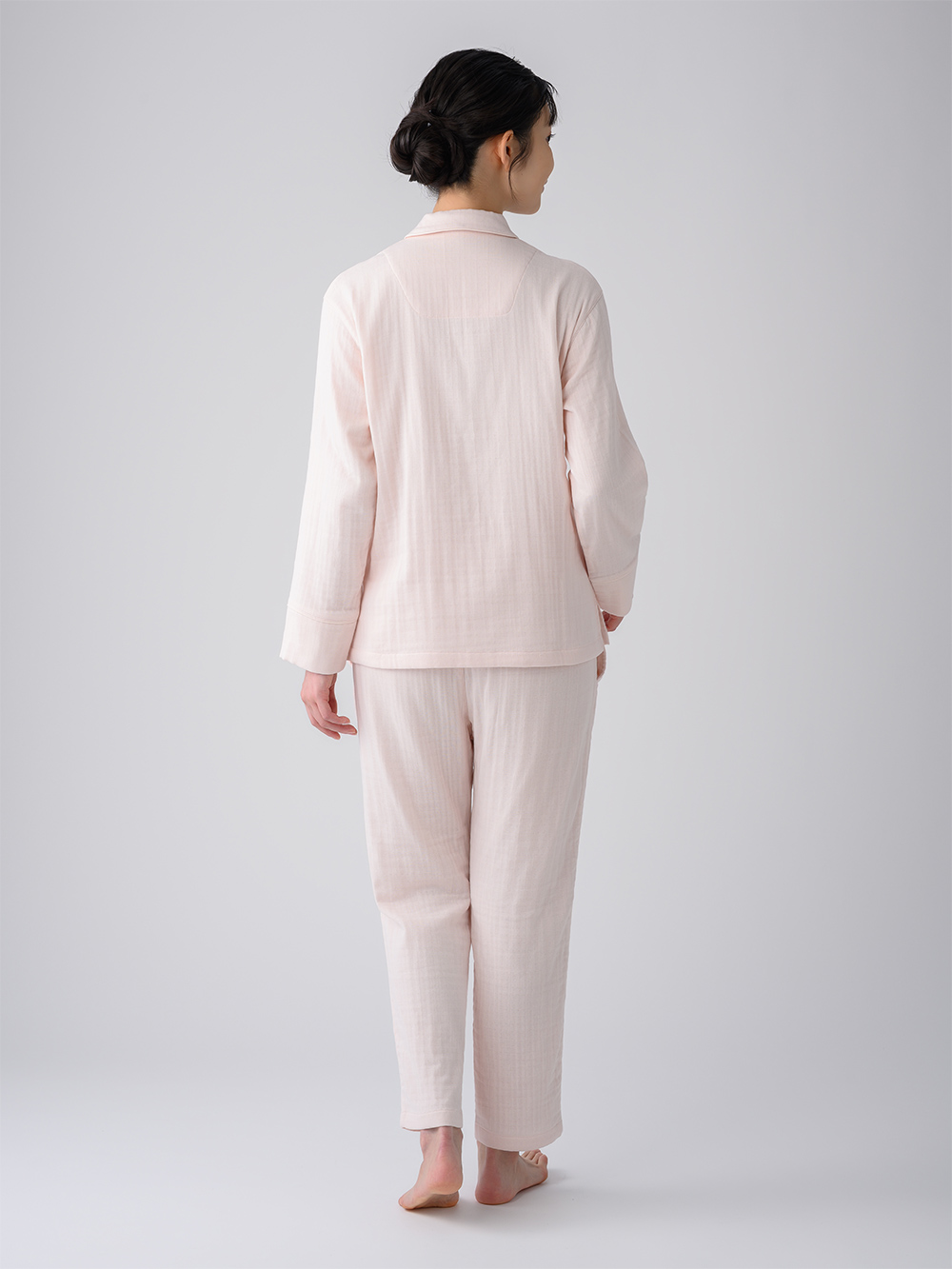 ReD バイタルテック スリープ オーガニックコットンパジャマ長袖ロングパンツセット ライトピンク L ライトピンク L