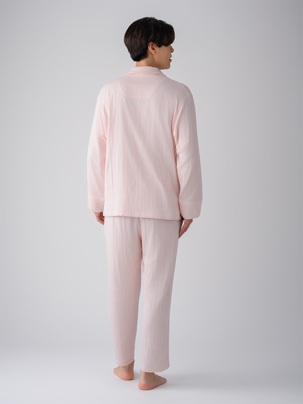 ReD バイタルテック スリープ オーガニックコットンパジャマ長袖ロングパンツセット ライトピンク L ライトピンク L