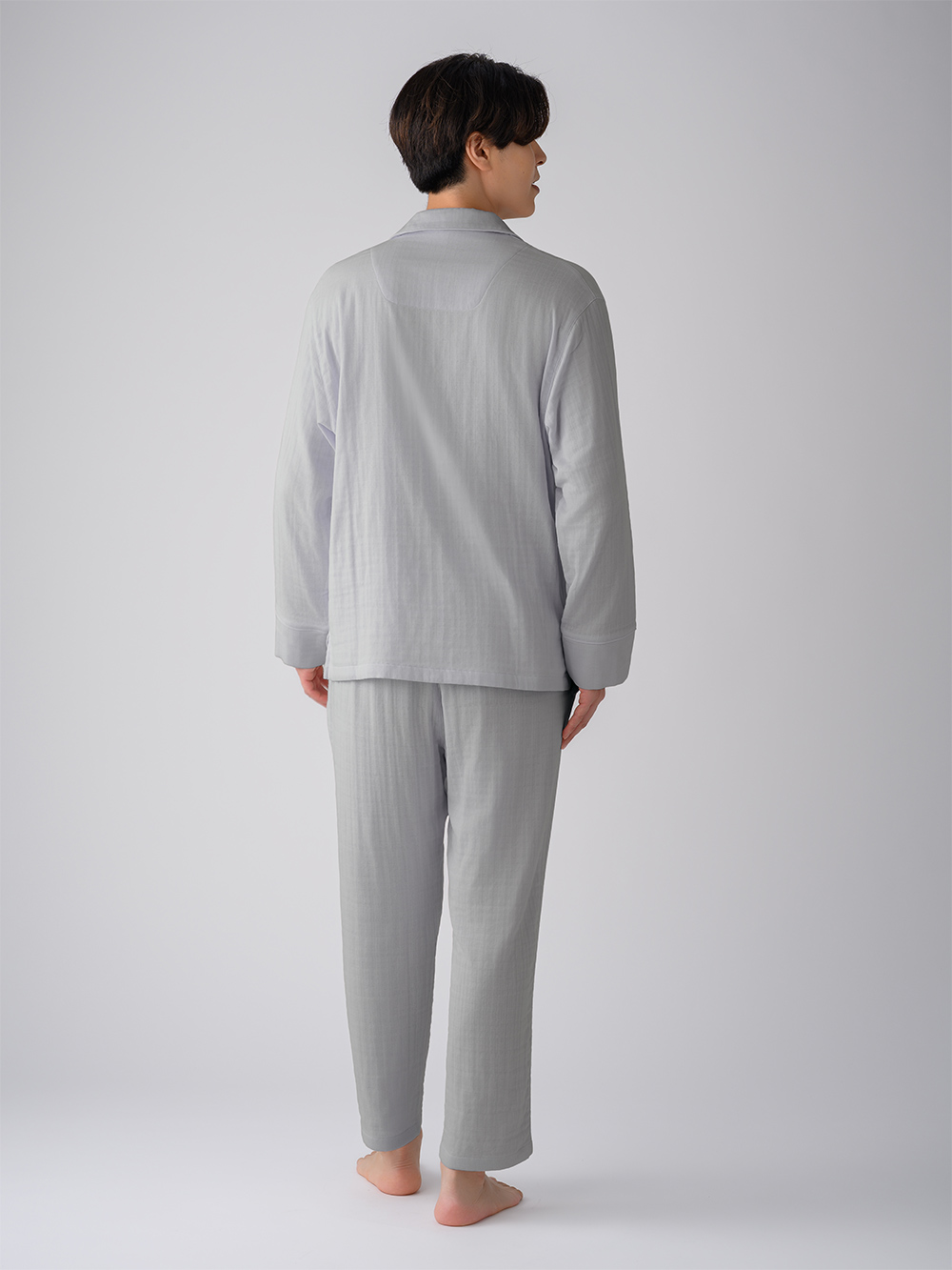 ReD バイタルテック スリープ オーガニックコットンパジャマ長袖ロングパンツセット ライトグレー L ライトグレー L