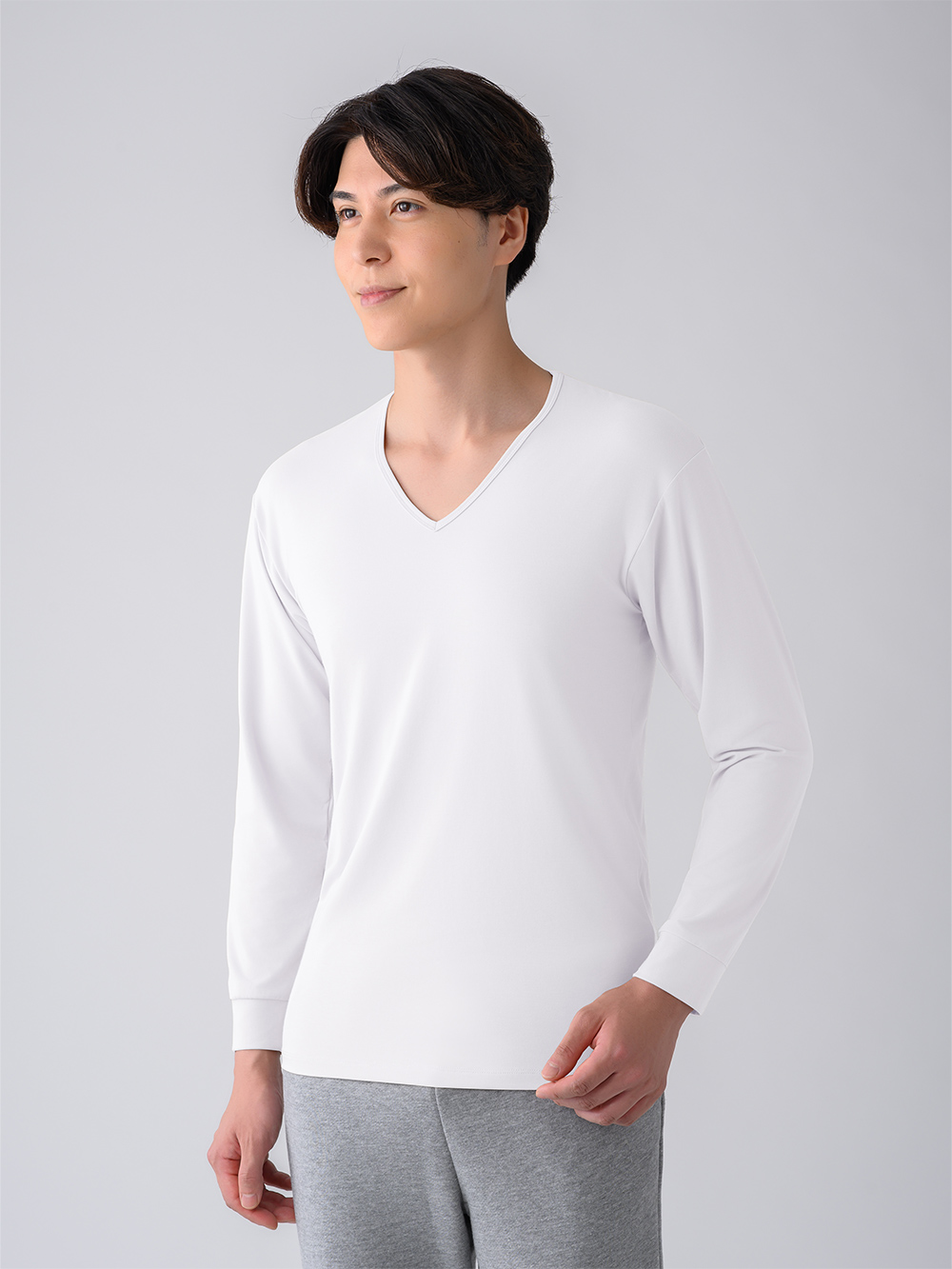 ReD バイタルテック Vネックインナー長袖 ホワイト L ホワイト L