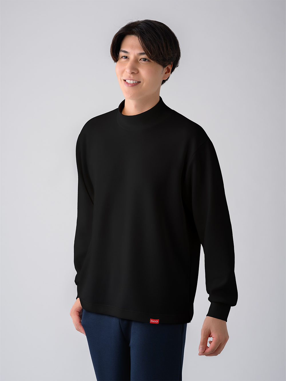 ReD バイタルテック ダンボールニット モックネック長袖 ブラック L ブラック L