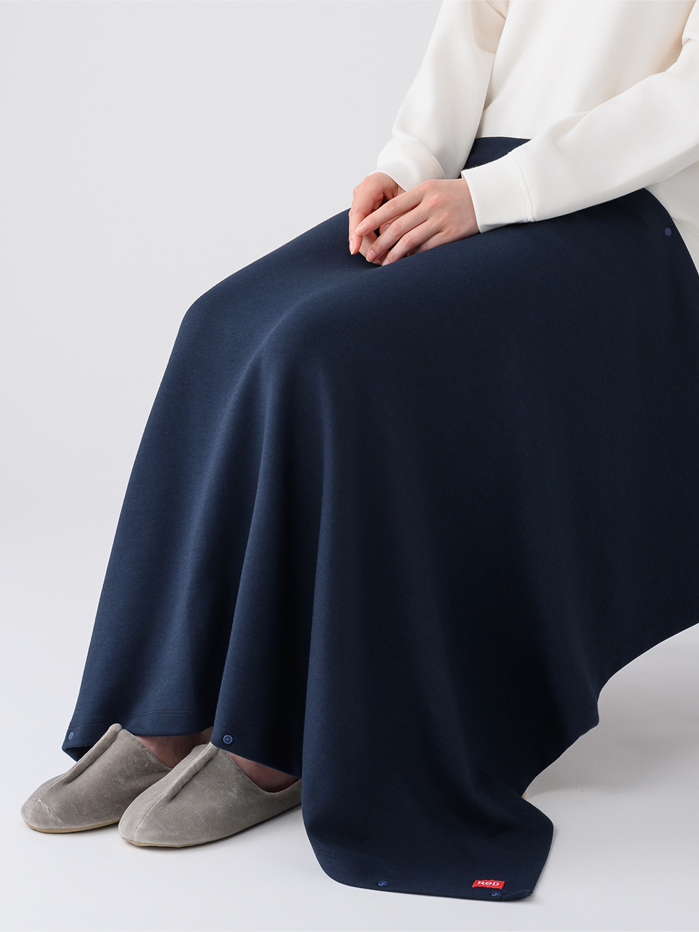 ReD バイタルテック ダンボールニット ブランケット ネイビー 135×80cm ネイビー 135×80cm