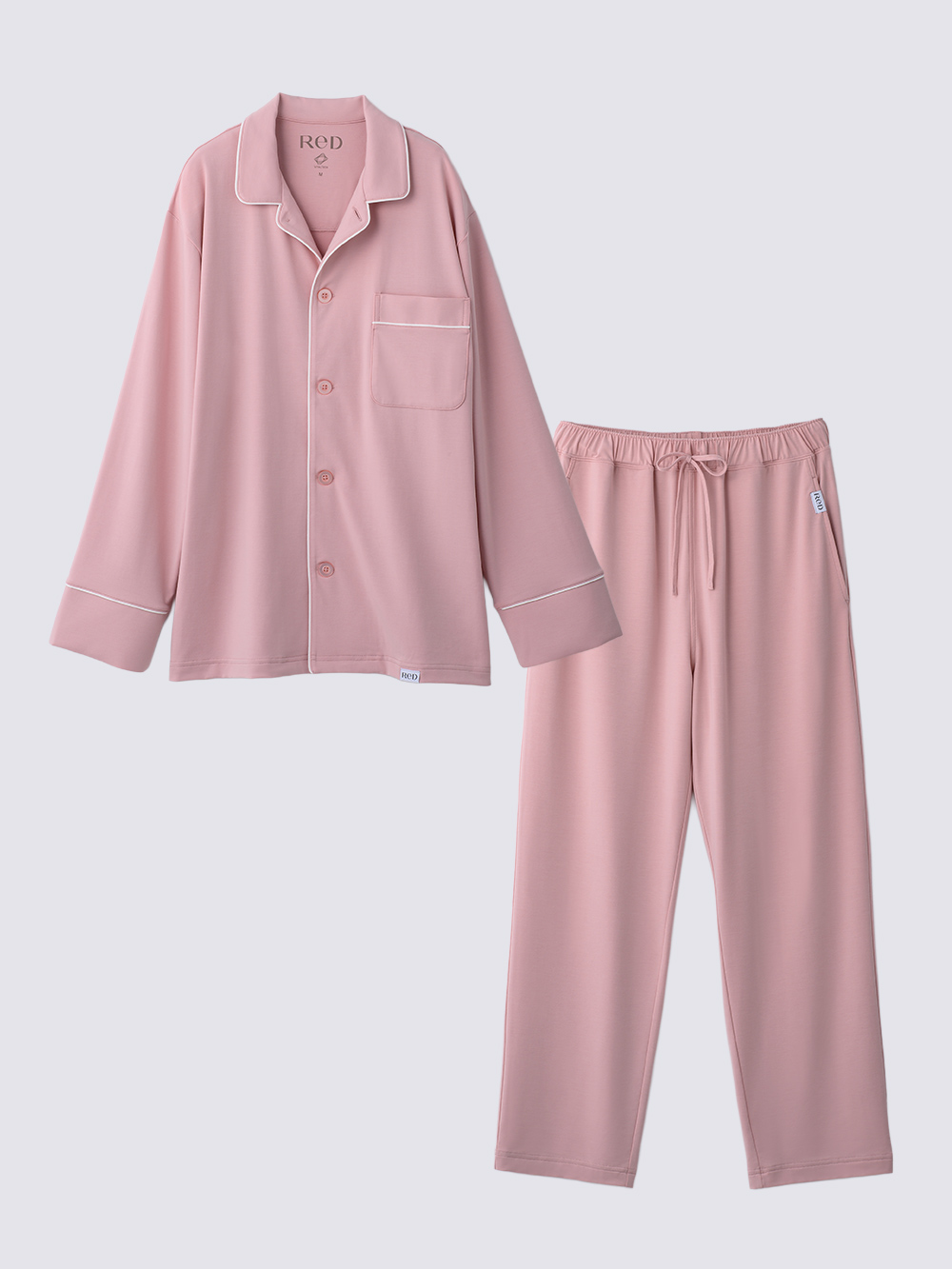 ReD バイタルテック スリープ パジャマトップス長袖 ピンク L 上下セット