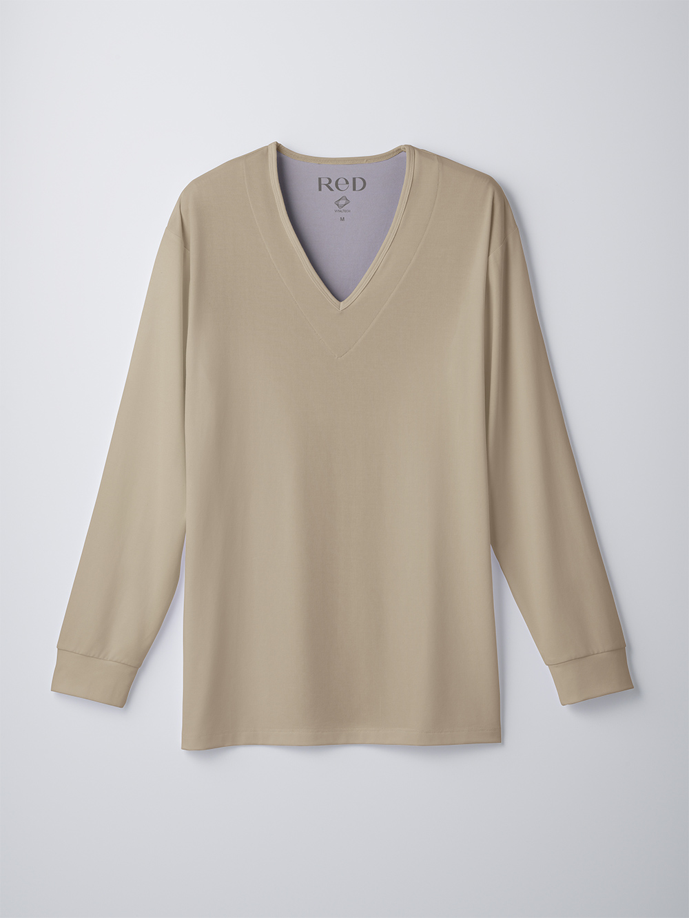 ReD バイタルテック Vネックインナー長袖 肩コリ改善 ベージュ L