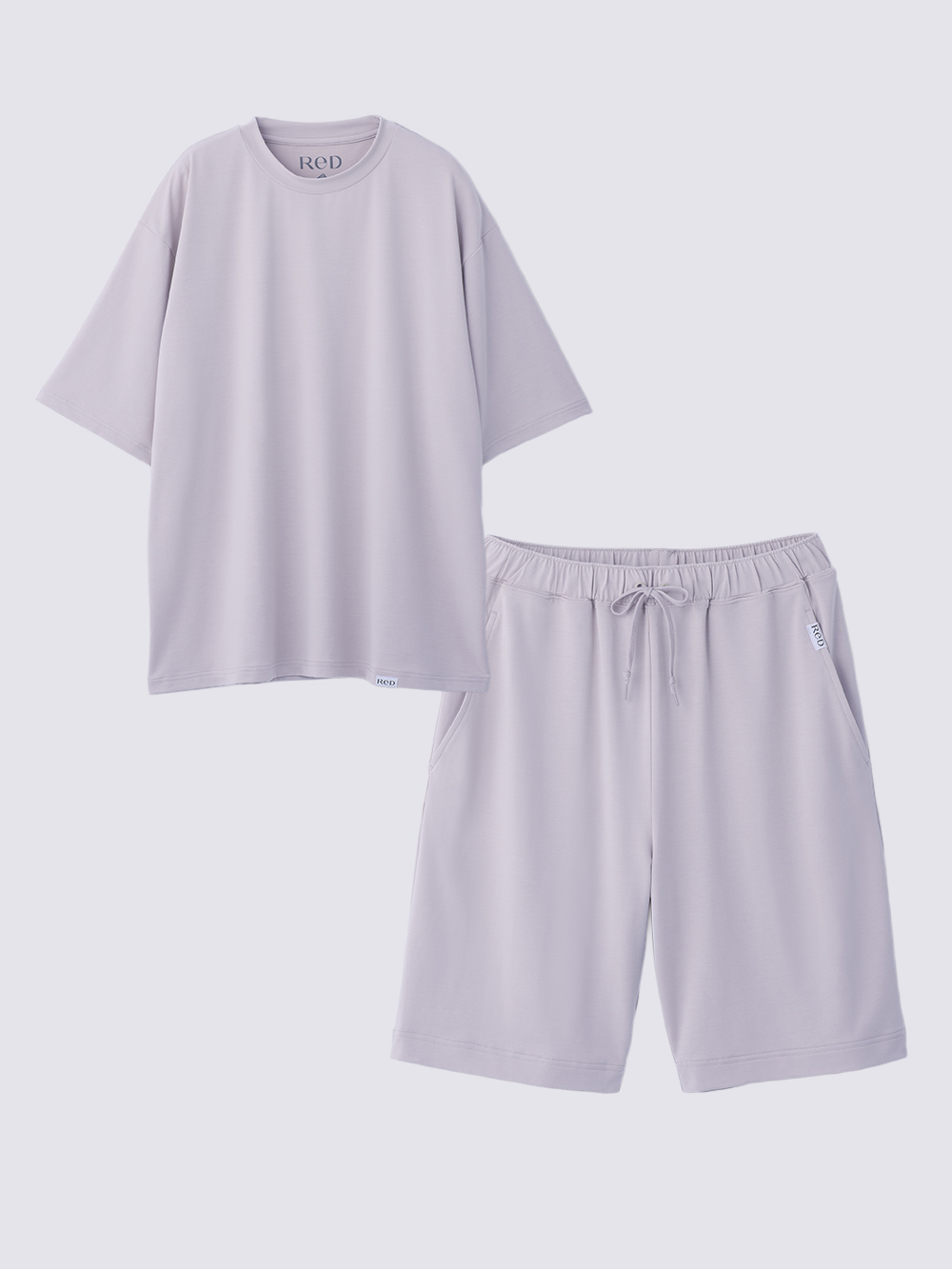 ReD ぐっすりパジャマ ベーシック プルオーバー半袖＆ショートパンツ上下セット ラベンダー L