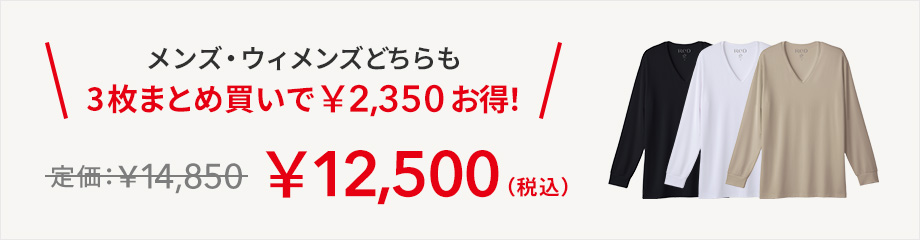 3枚まとめ買いで￥2,350お得