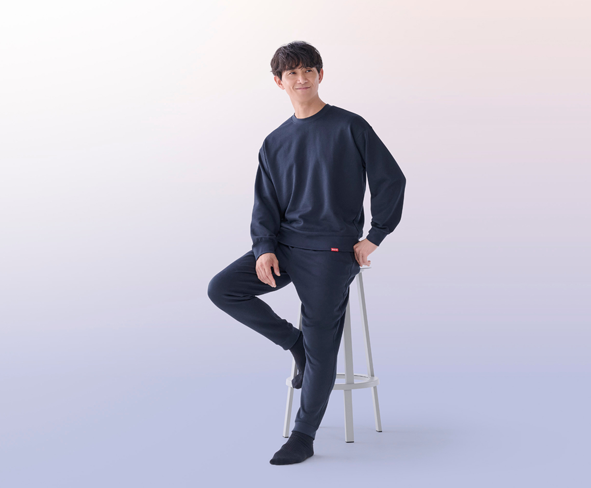 ReD ぐっすりパジャマ スウェット クルーネック長袖&ジョガーパンツ