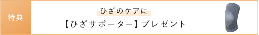 特典 ひざのケアに【ひざサポーター】プレゼント