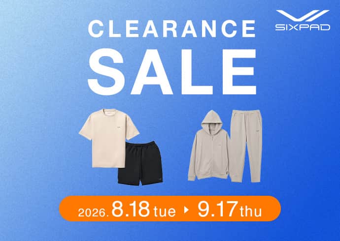 SIXPAD Recovery Wear クリアランスセール実施中。セール対象商品が最大30%OFF。