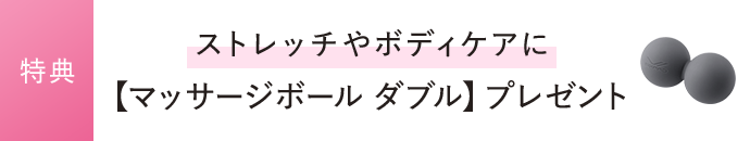 特典 ストレッチやボディケアに【マッサージボール ダブル】プレゼント