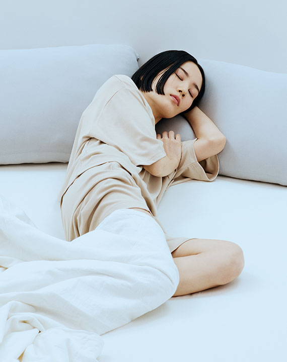 寝返りのしやすい、ストレスフリーな仕立て