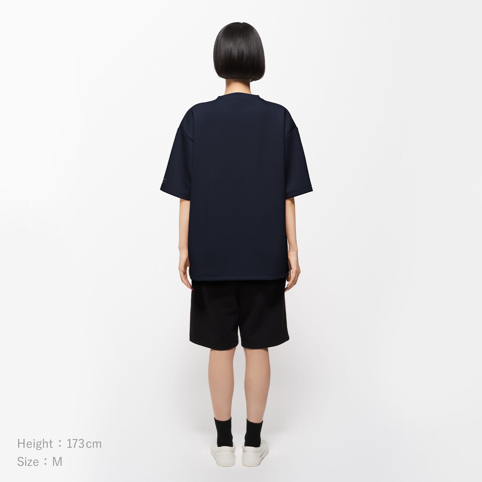 シックスパッド リカバリーウェア オーバーサイズTシャツ ネイビー S