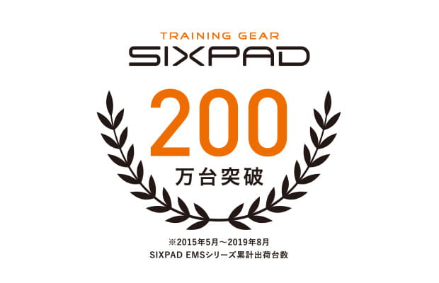 SIXPAD　EMSシリーズが累計出荷台数200万台を突破いたしました。それに伴い、『200万台』突破キャンペーンを実施いたします。