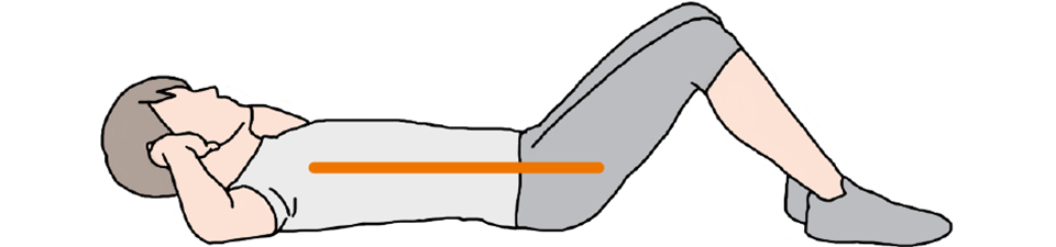 腹直筋全体を鍛える「ベントニーシットアップ」