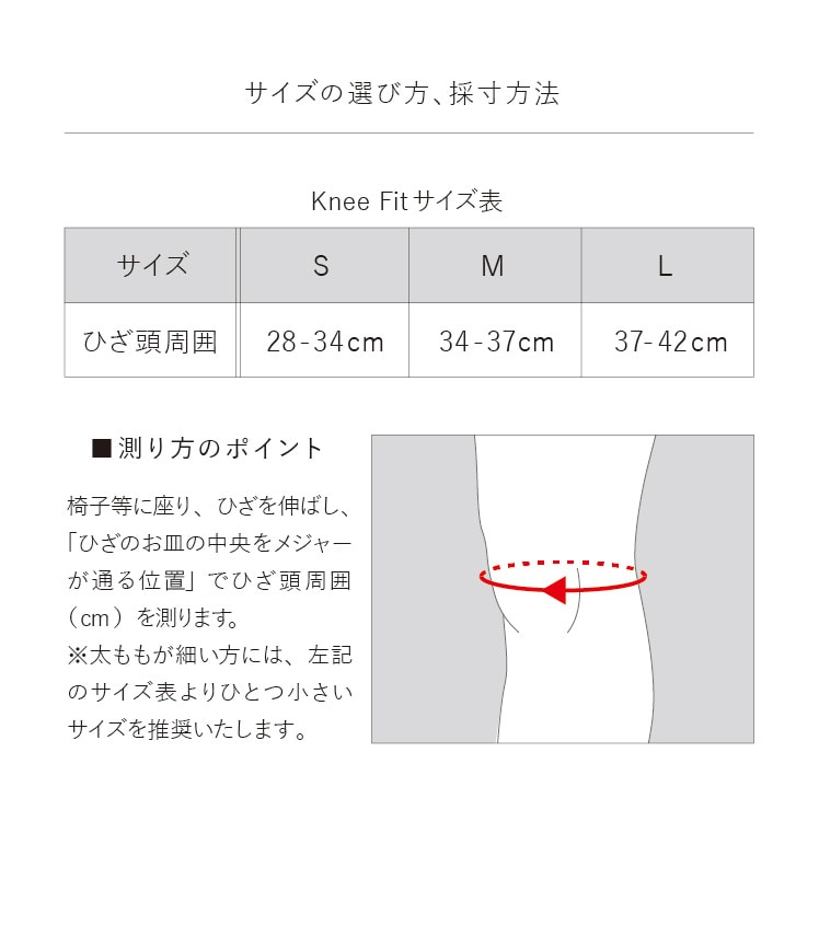 サイズの選び方、採寸方法