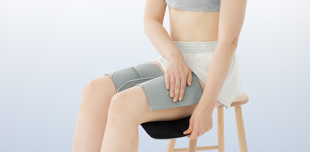 使い方はこしに「巻くだけ」。