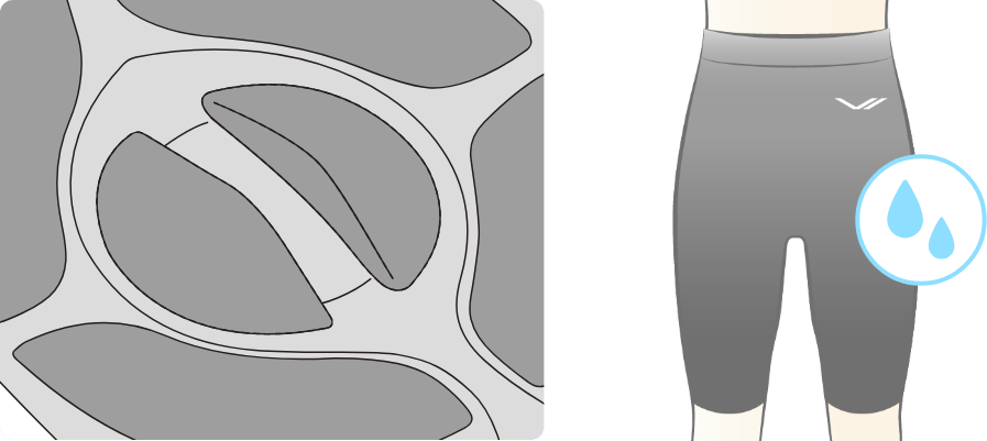 濡らした付属スパッツ（お手持ちの下着）