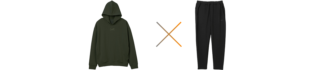 パーカー テーパードパンツ